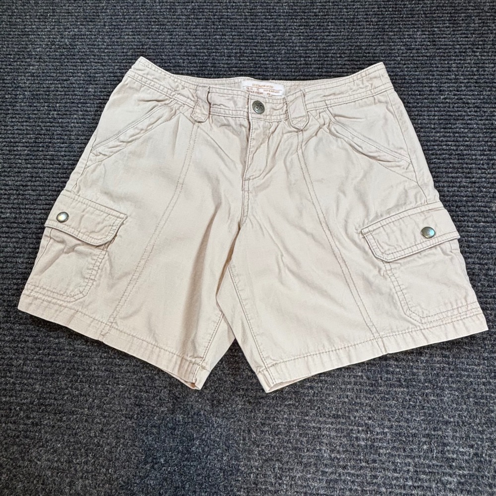 Eddie Bauer Ripstop Cargo Shorts Tan Khaki Cotton Utility Size 4‎ 46-1-1BC